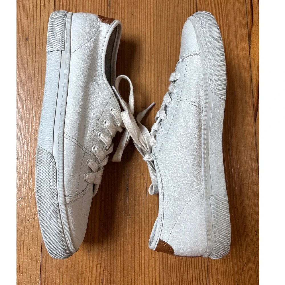 Frye Gia Low Lace‎ Sneakers Mens White Good Leather Low Top FR41118 SIZE 9.5M - Picture 2 of 6